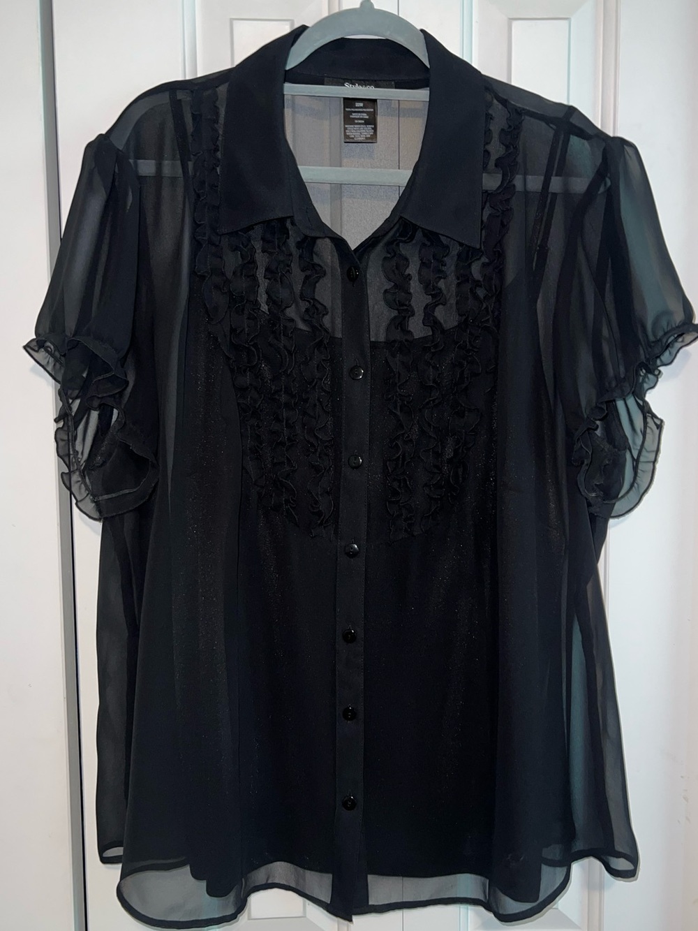 Style & Co 22w sheer blouse